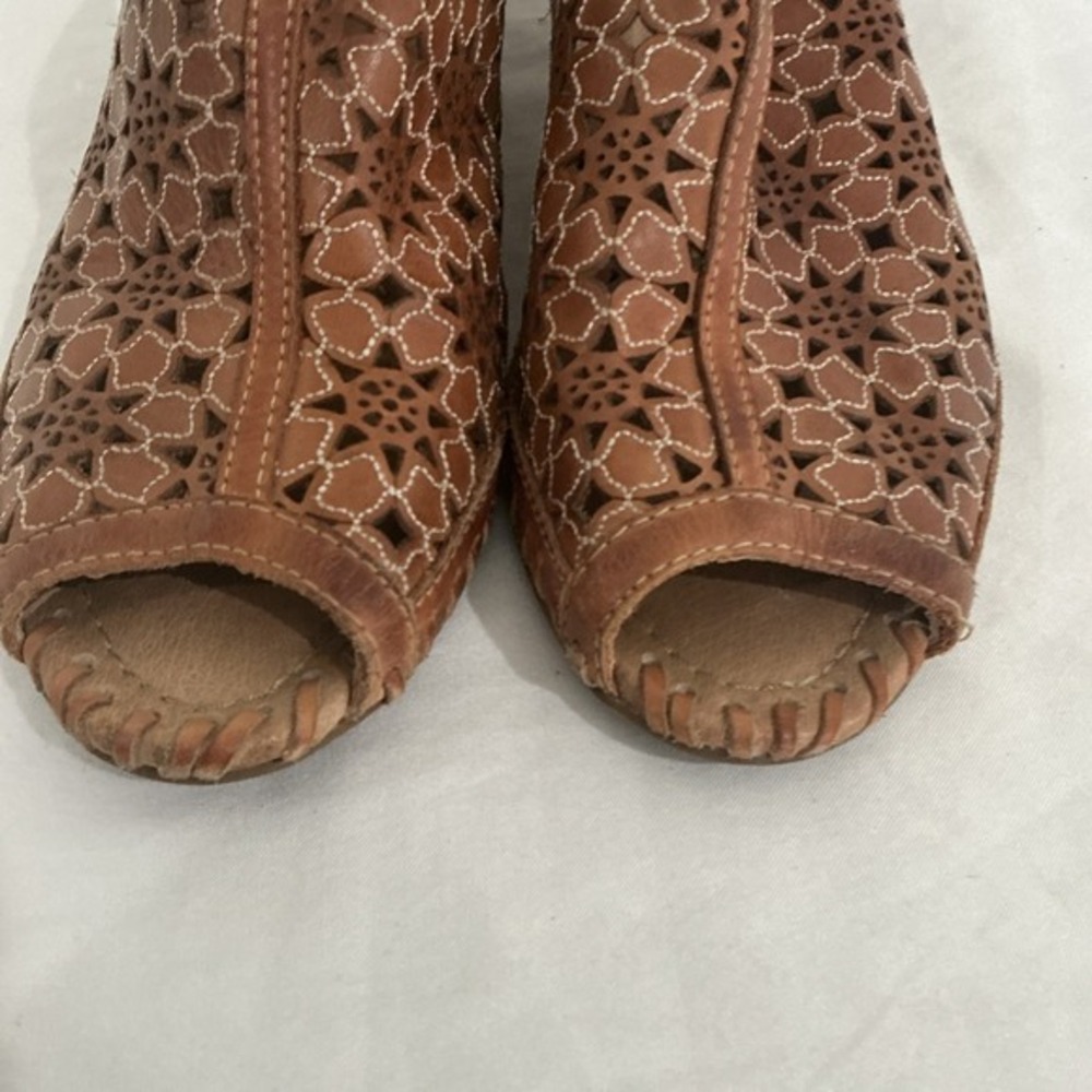 Pikolinos Leather Floral Wedge Sandals Slingback Mules Sz EU41/US9.5